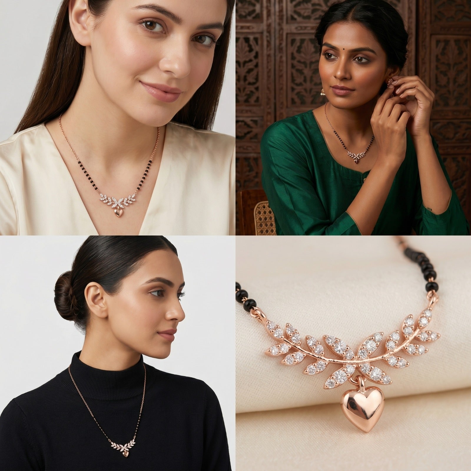 Zoraya Leaf Heart Mangalsutra