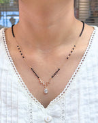Elegant Crystal Drop Mangalsutra Necklace