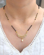 Zoraya Diamond Studded Black Bead Mangalsutra