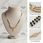 Zoraya Diamond Studded Black Bead Mangalsutra