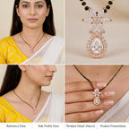 Zoraya Elegant Rose Gold Floral Mangalsutra