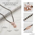 Zoraya Elegant Rose Gold Floral Mangalsutra