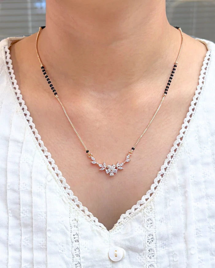 Elegant Floral Gold Mangalsutra
