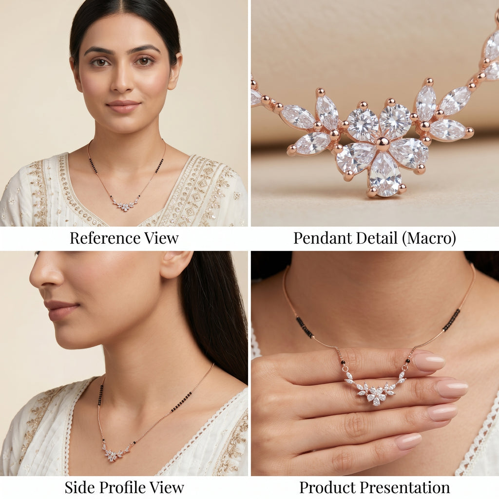 Elegant Floral Gold Mangalsutra