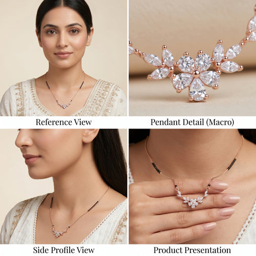 Elegant Floral Gold Mangalsutra