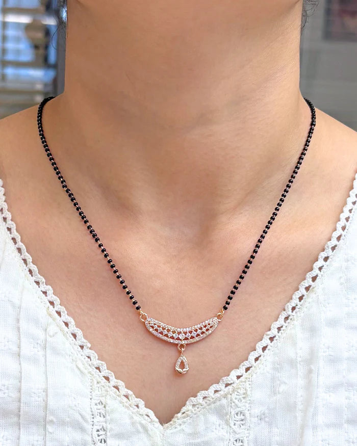 Crescent Rose Gold Mangalsutra