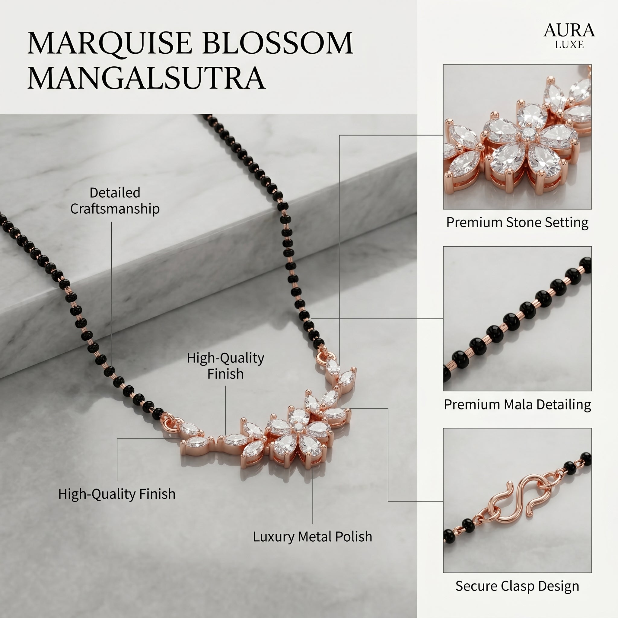 Elegant Floral Mangalsutra