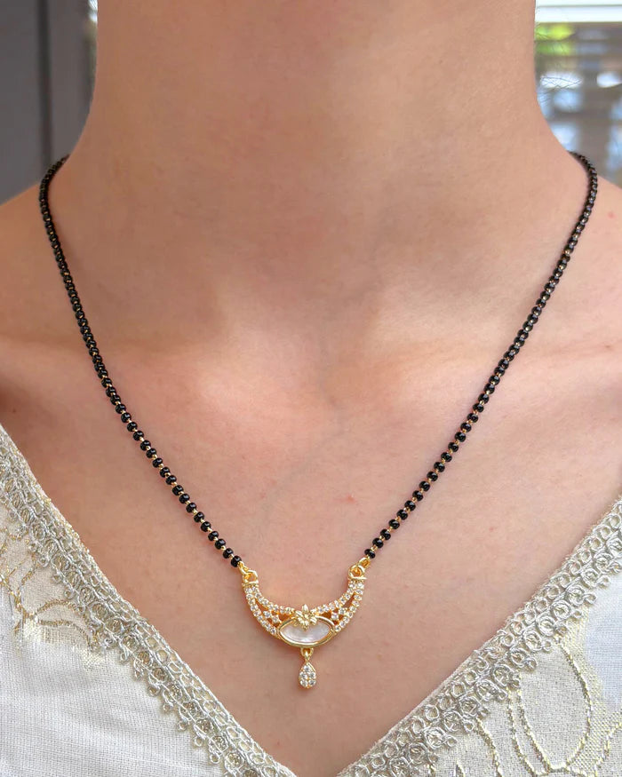 Opalescent Crescent Mangalsutra