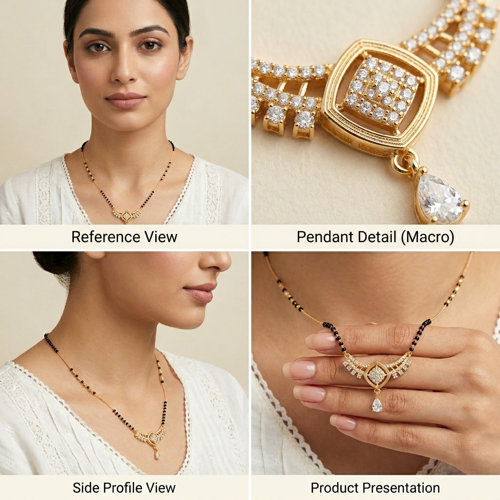 Geometric Gold Mangalsutra