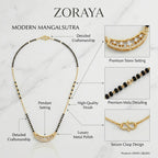 Curved Diamond Mangalsutra