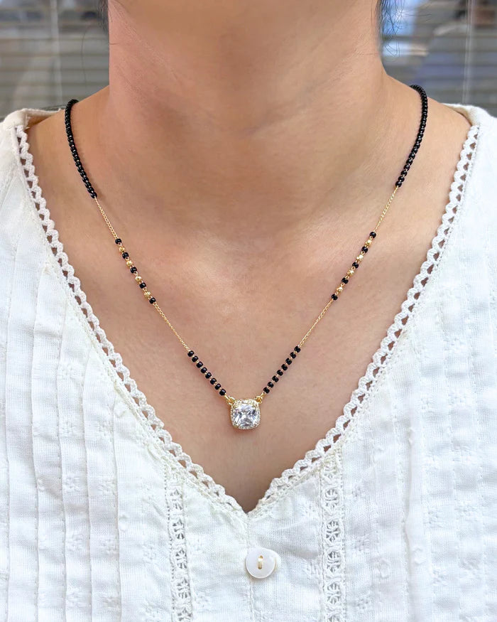 Square Solitaire Mangalsutra