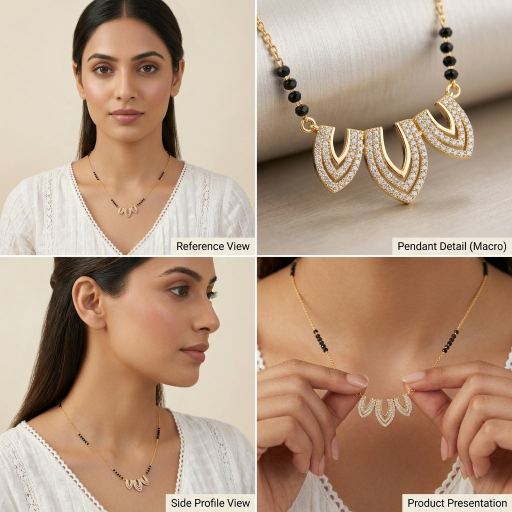 Zoraya Floral Sparkle Mangalsutra