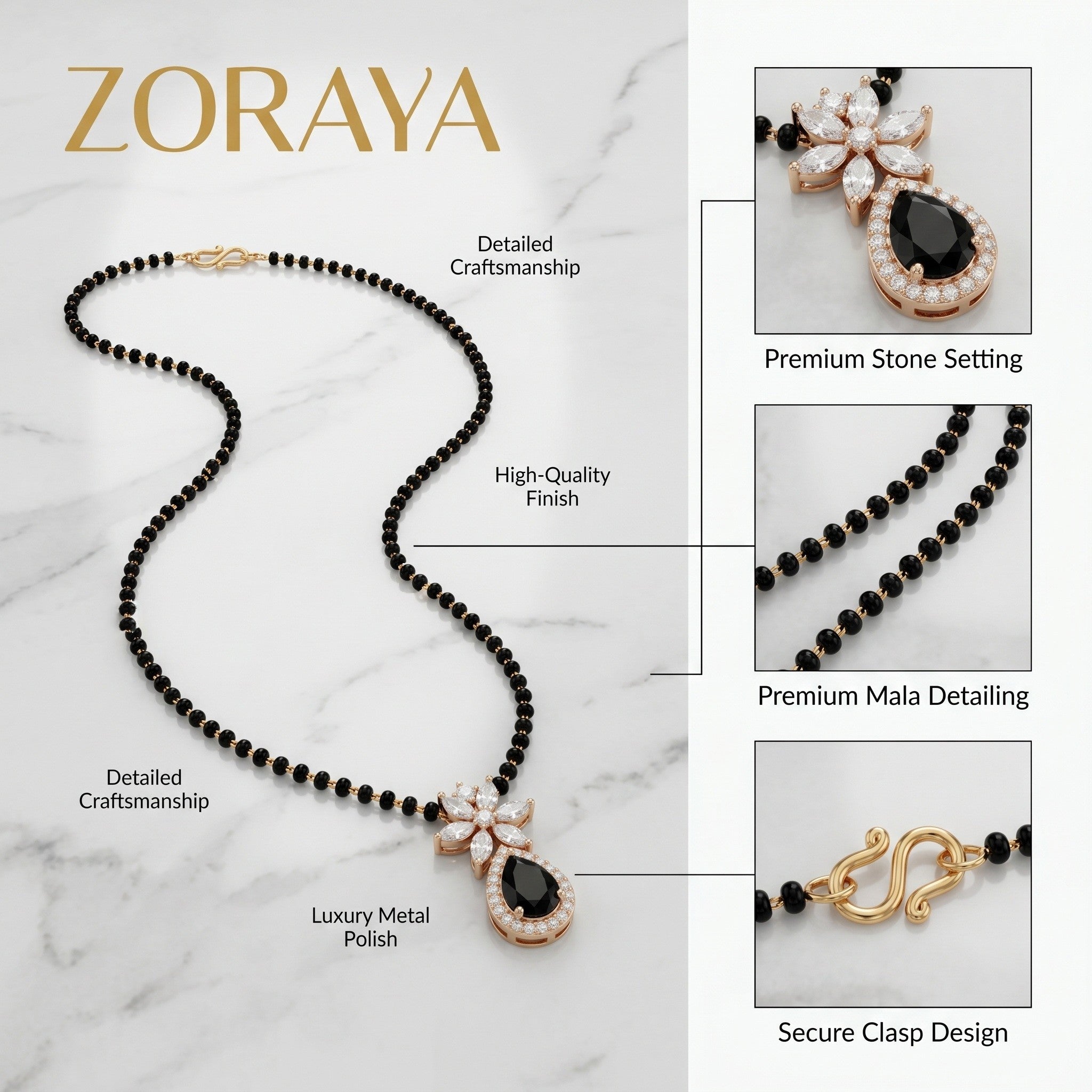 Black Stone Mangalsutra