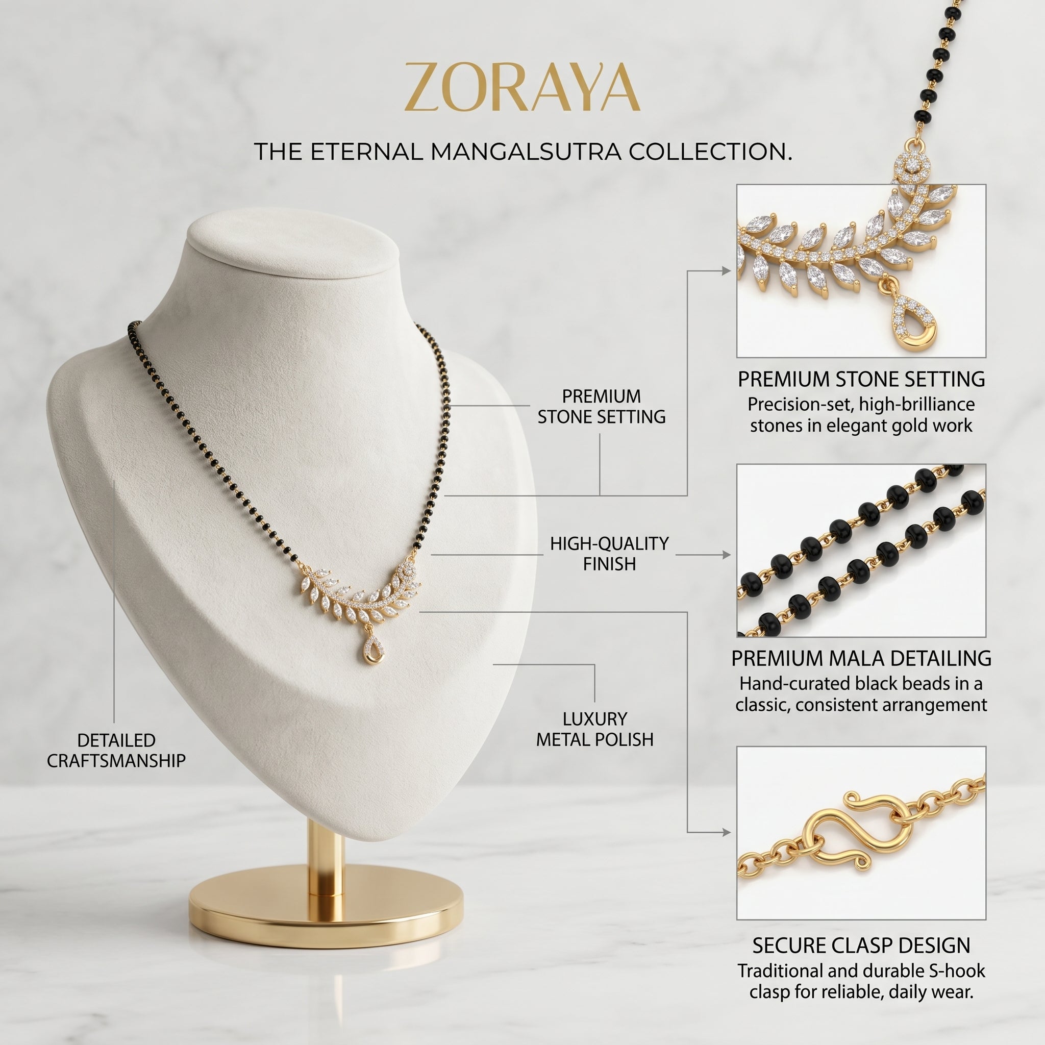 Zoraya Sparkling Mangalsutra Necklace