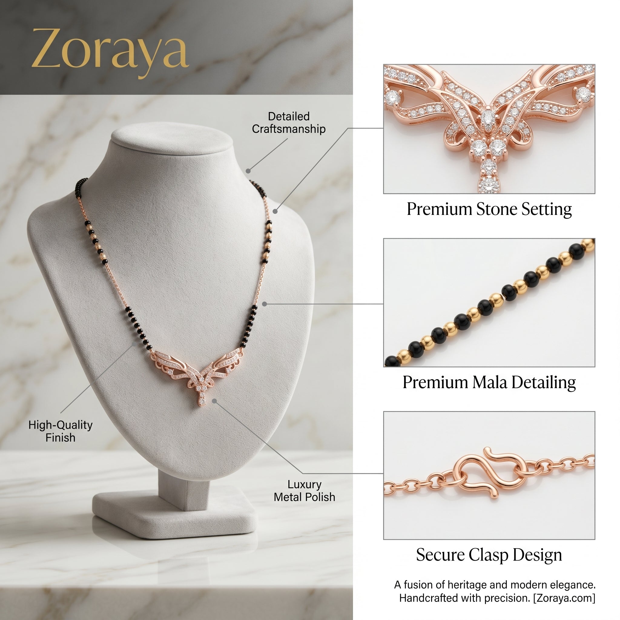 Zoraya Gold Tone Mangalsutra