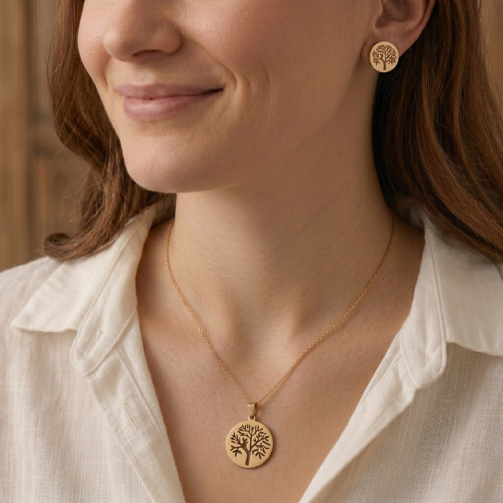 Zoraya Golden Tree Charm Set