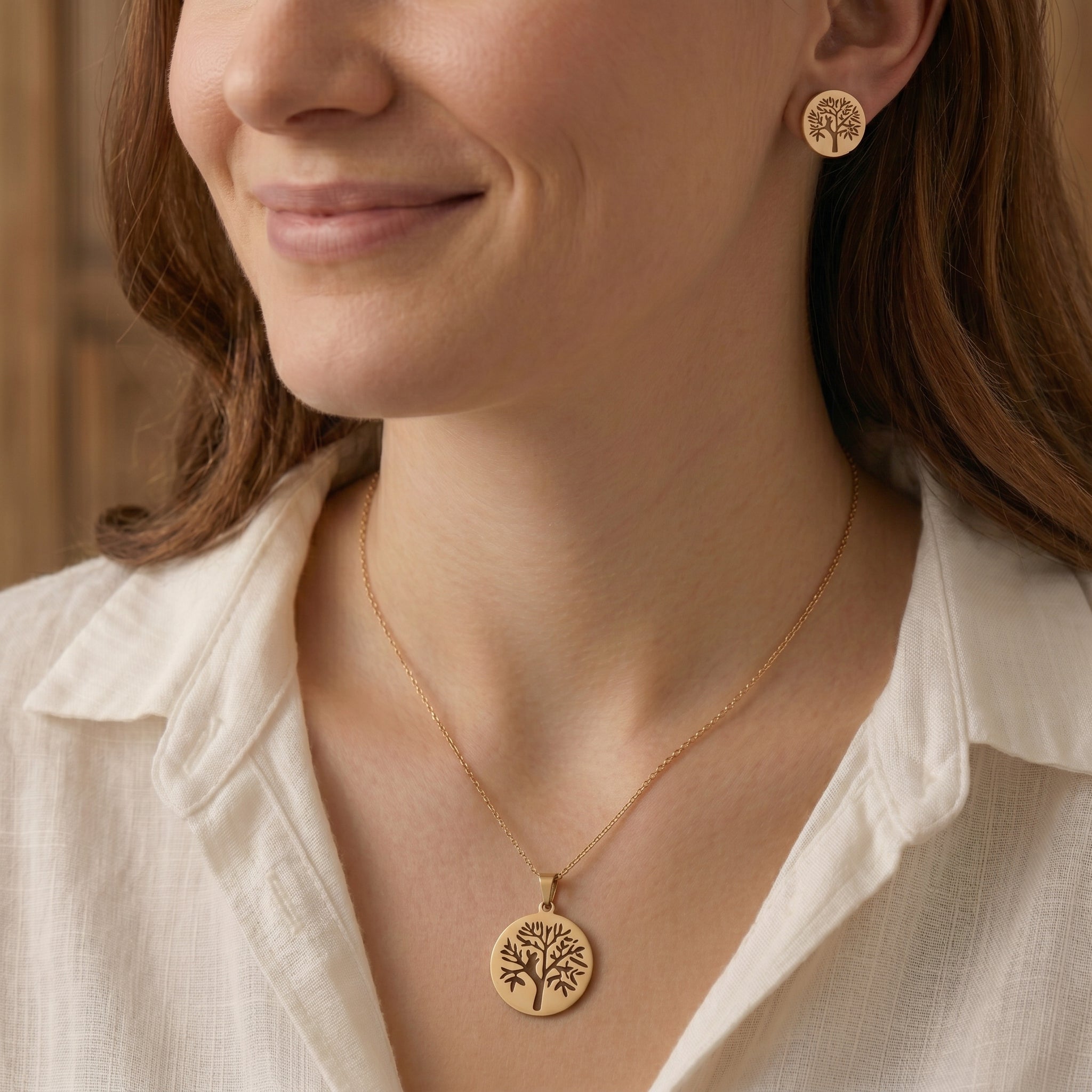 Zoraya Golden Tree Charm Set