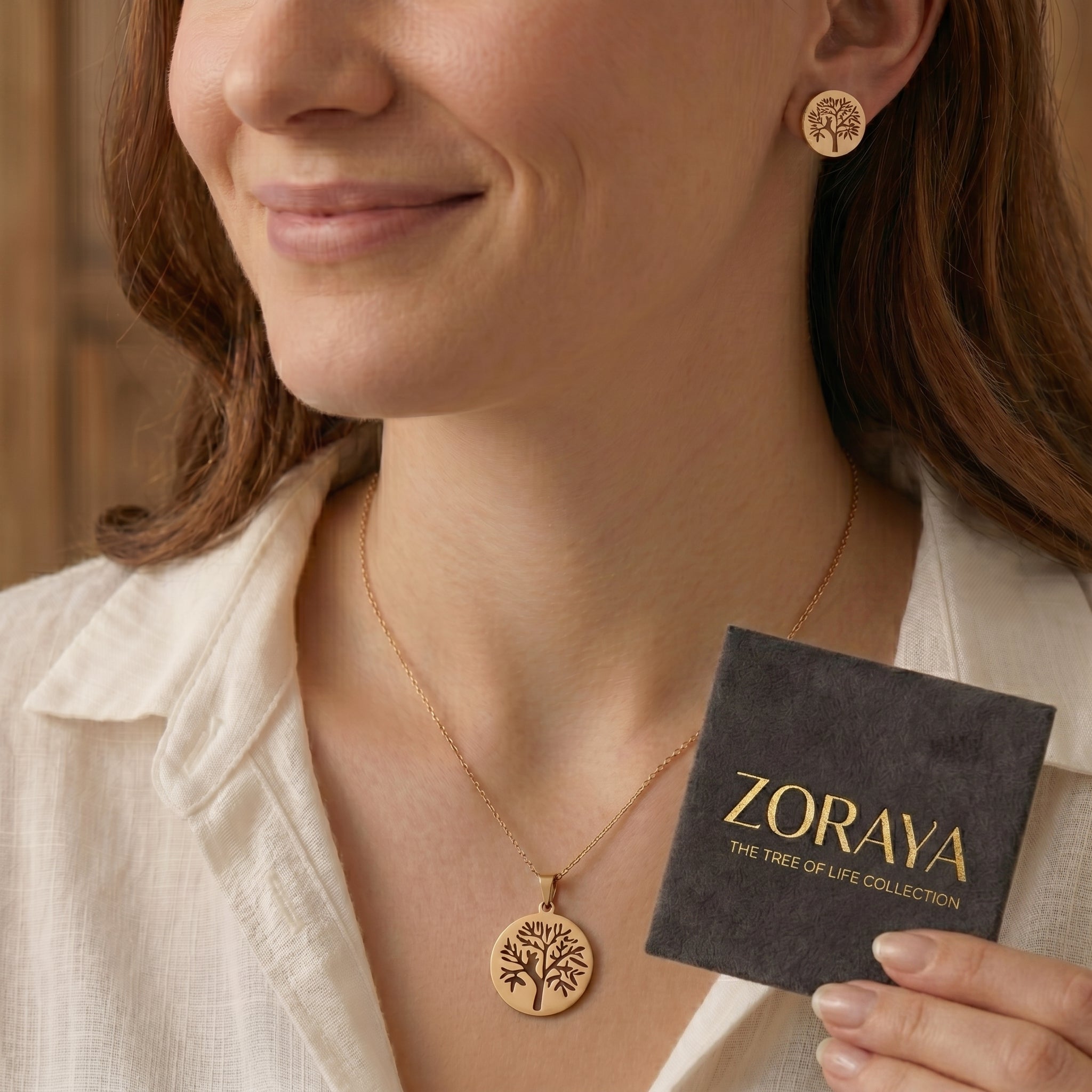 Zoraya Golden Tree Charm Set