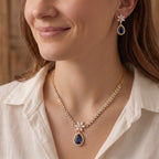Zoraya Sparkling Diamond Look Necklace