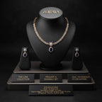 Zoraya Sparkling Diamond Look Necklace