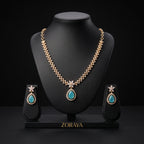 Zoraya Emerald Teardrop Necklace Set