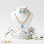 Zoraya Emerald Teardrop Necklace Set