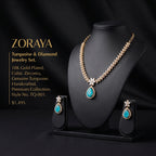 Zoraya Emerald Teardrop Necklace Set