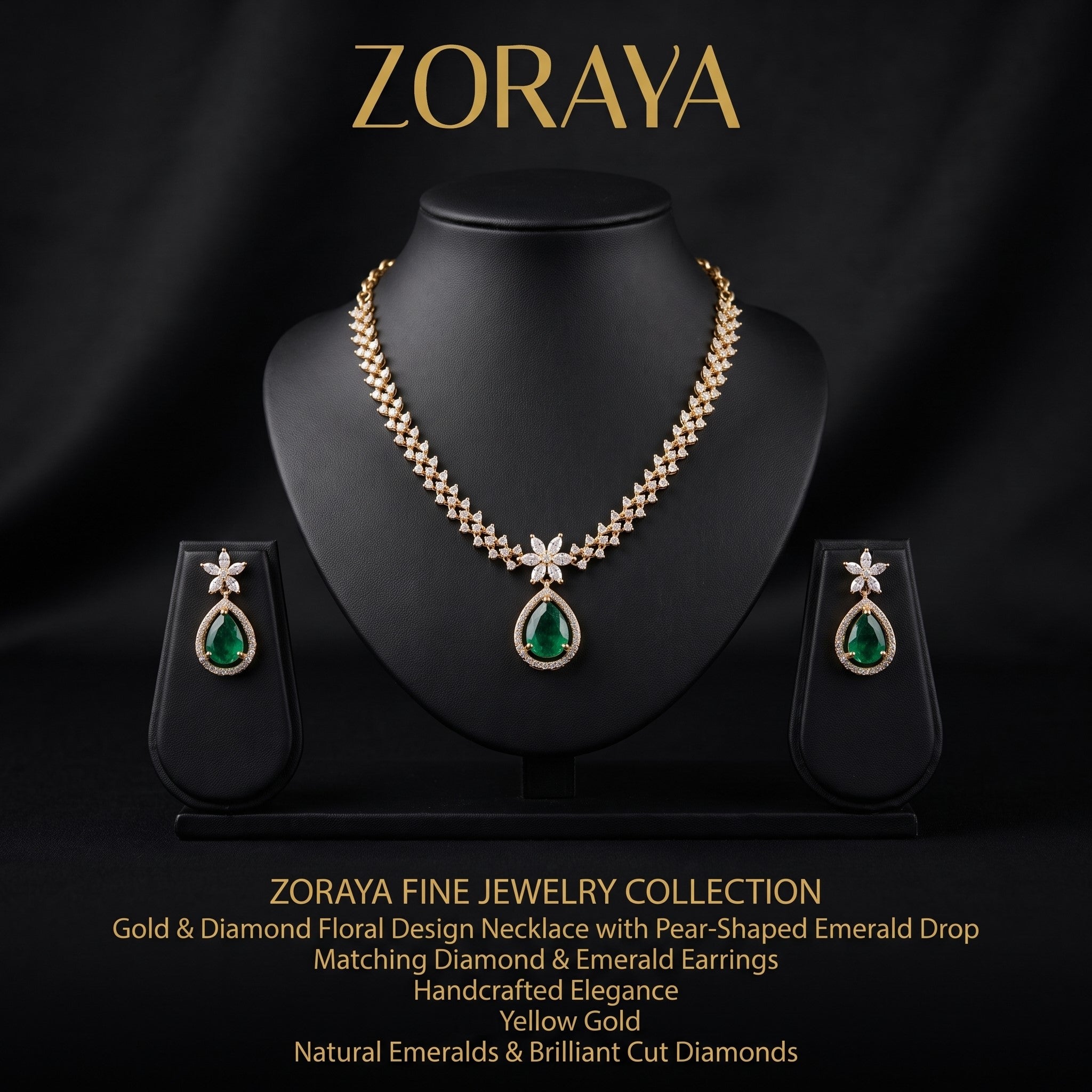 Zoraya Emerald Elegance Necklace Set