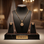 Zoraya Golden Teardrop Pendant Set