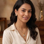 Zoraya Golden Teardrop Pendant Set