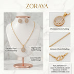 Zoraya Gold Sparkle Pendant Set