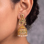 Zoraya Royal Peacock Jhumka Earrings