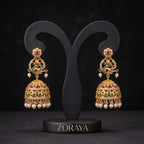 Zoraya Royal Peacock Jhumka Earrings