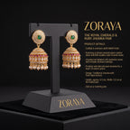 Zoraya Emerald Pearl Jhumka Earrings