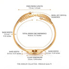 Zoraya Crystal Leaf Gold Cuff Bracelet