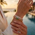 Zoraya Emerald Crystal Gold Bracelet