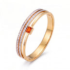 Zoraya Amber Crystal Gold Bracelet