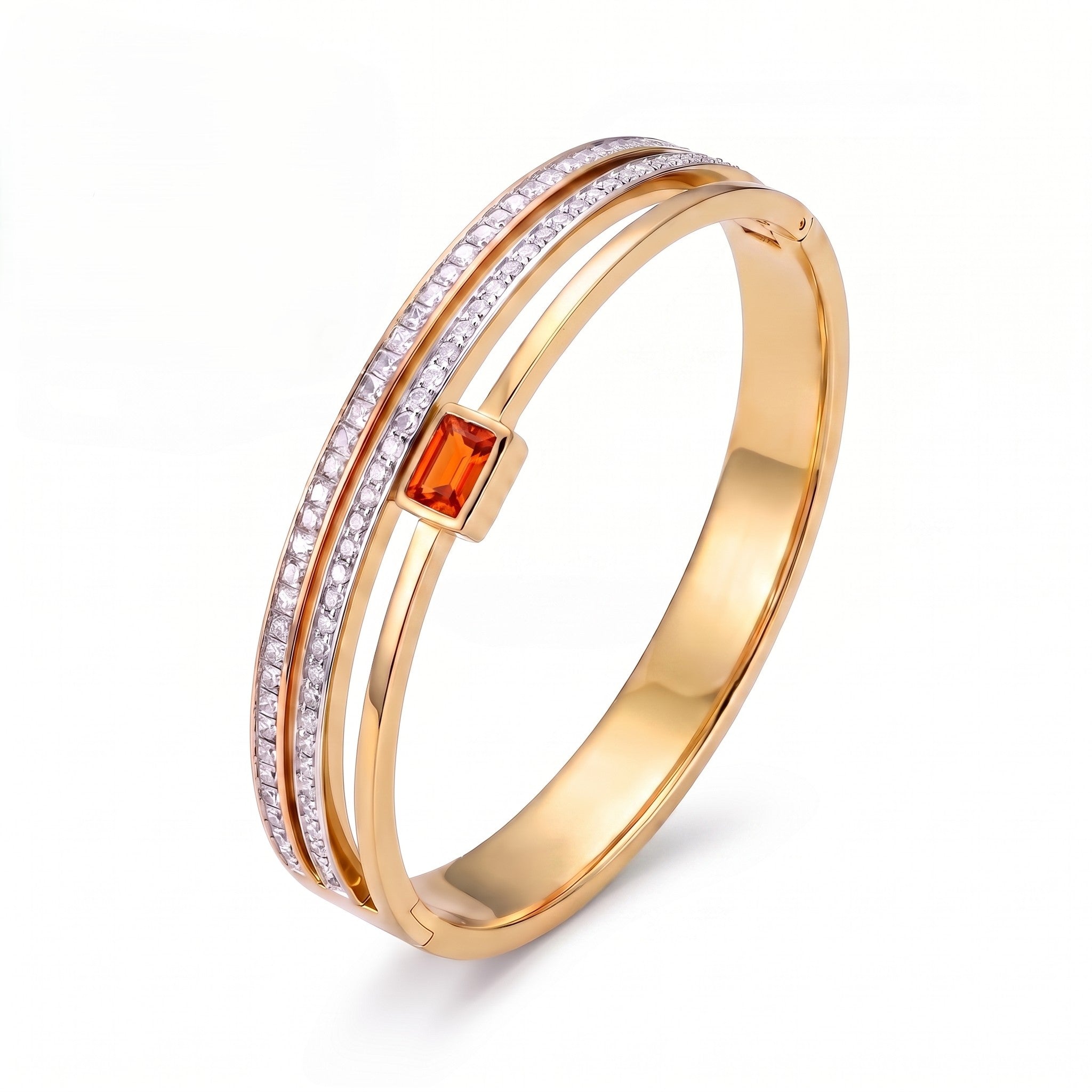 Zoraya Amber Crystal Gold Bracelet