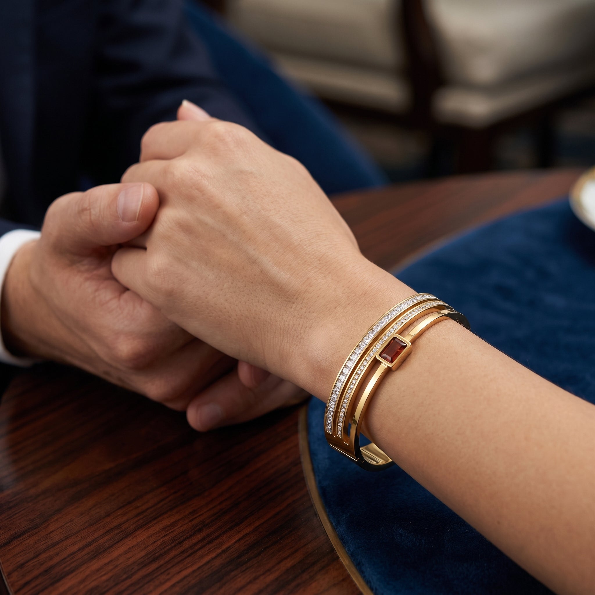 Zoraya Amber Crystal Gold Bracelet