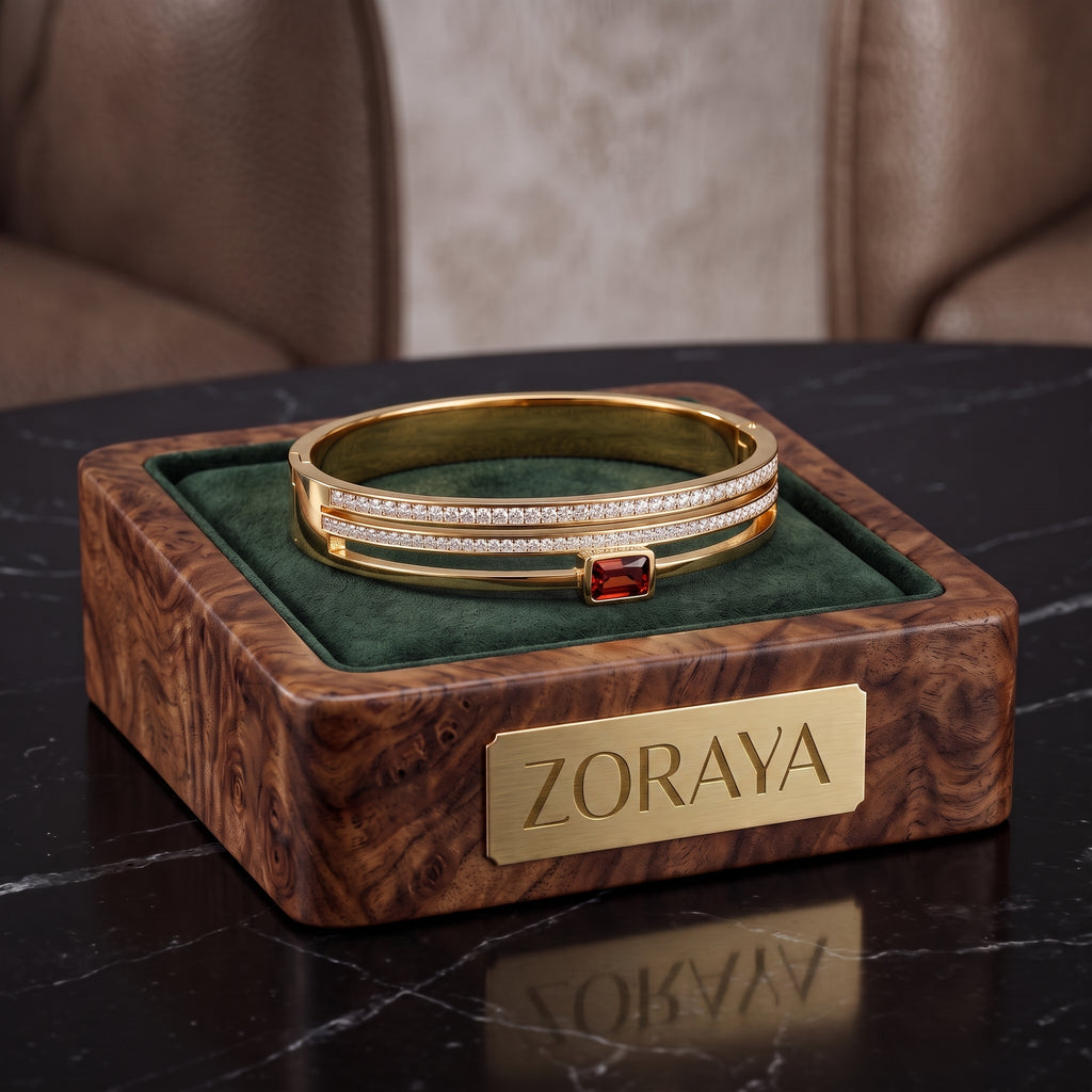Zoraya Amber Crystal Gold Bracelet