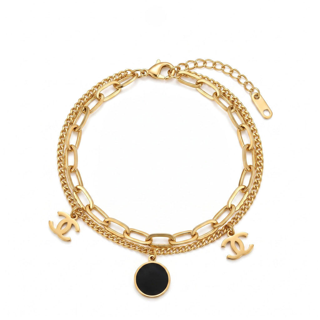 ZORAYA Noir Charm Bracelet