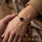 ZORAYA Midnight Clover Bracelet