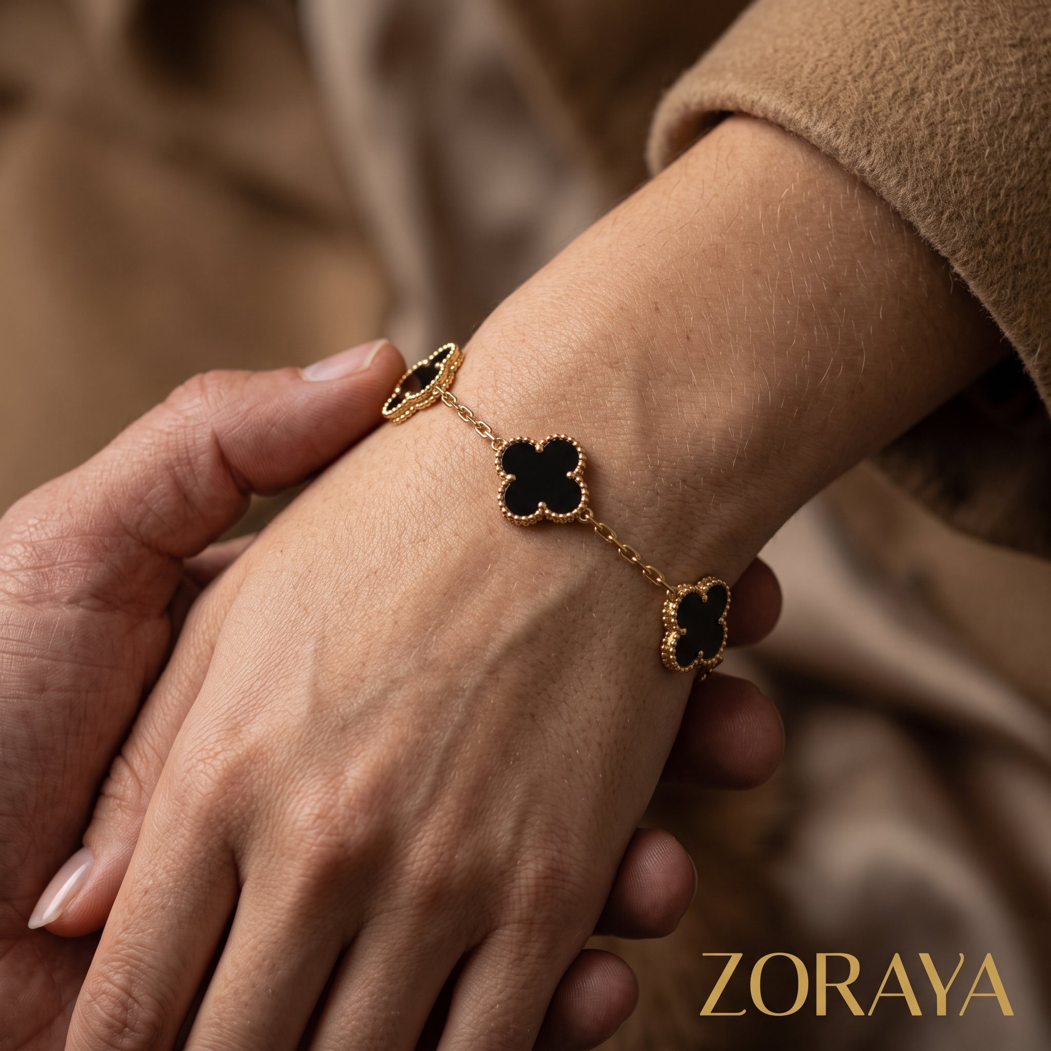 ZORAYA Midnight Clover Bracelet