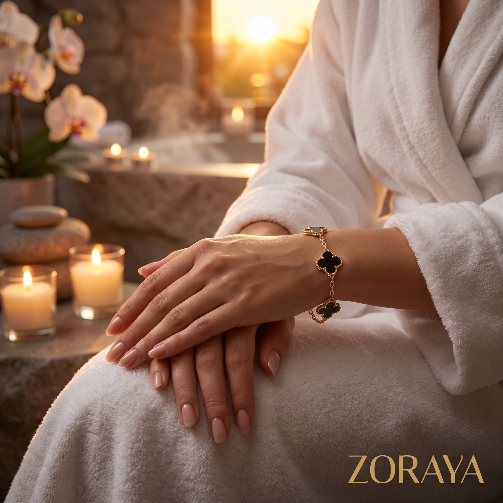 ZORAYA Midnight Clover Bracelet
