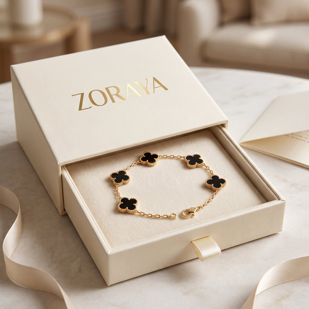 ZORAYA Midnight Clover Bracelet