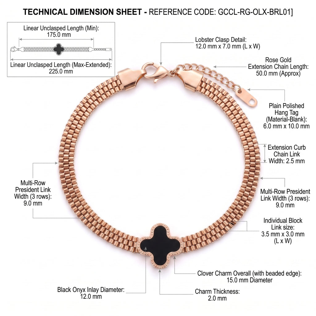 ZORAYA Rose Clover Bracelet