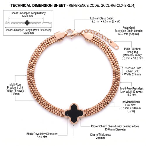 ZORAYA Rose Clover Bracelet