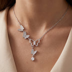 ZORAYA Sparkling Butterfly Charm Necklace