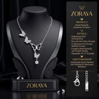 ZORAYA Sparkling Butterfly Charm Necklace