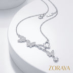 ZORAYA Sparkling Butterfly Charm Necklace